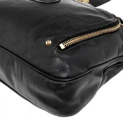Marc Jacobs Black Leather Front Pocket Tote For Women -Cheap Marc Jacobs Store luxury women marc jacobs used handbags p552291 009