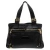 Marc Jacobs Black Leather Front Pocket Tote For Women