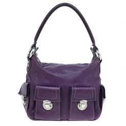 Marc Jacobs Purple Leather Blake Hobo For Women