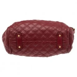 Marc Jacobs Red Quilted Leather Stam Shoulder Bag For Women -Cheap Marc Jacobs Store luxury women marc jacobs used handbags p554986 004