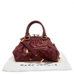 Marc Jacobs Red Quilted Leather Stam Shoulder Bag For Women -Cheap Marc Jacobs Store luxury women marc jacobs used handbags p554986 010