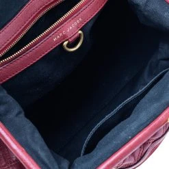 Marc Jacobs Red Quilted Leather Stam Shoulder Bag For Women -Cheap Marc Jacobs Store luxury women marc jacobs used handbags p554986 013