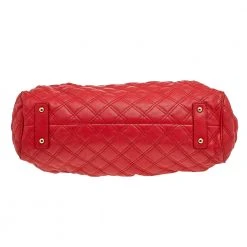 Marc Jacobs Bright Orange Quilted Leather Stam Satchel For Women -Cheap Marc Jacobs Store luxury women marc jacobs used handbags p556201 005