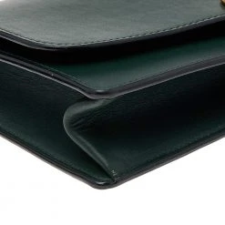 Marc Jacobs Dark Green Leather Big Trouble Shoulder Bag For Women -Cheap Marc Jacobs Store luxury women marc jacobs used handbags p576586 005