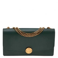 Marc Jacobs Dark Green Leather Big Trouble Shoulder Bag For Women