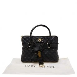 Marc Jacobs Black Leather Kari Satchel For Women -Cheap Marc Jacobs Store luxury women marc jacobs used handbags p585953 005