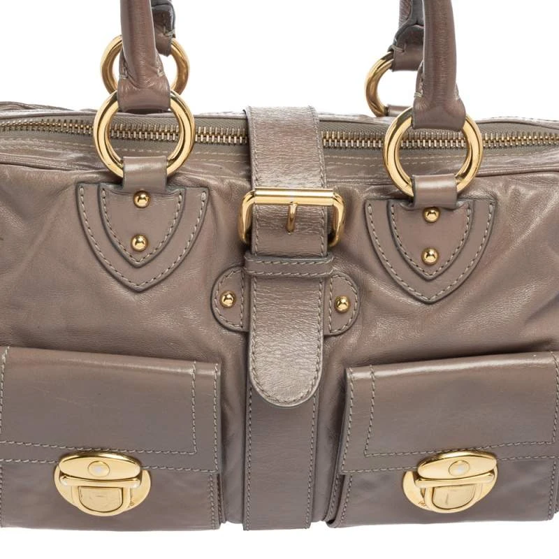 Marc Jacobs Dark Beige Glossy Leather Venetia Satchel For Women 5 Marc Jacobs Dark Beige Glossy Leather Venetia Satchel For Women - Image 5