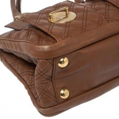 Marc Jacobs Brown Quilted Leather Classic Blake Bag For Women -Cheap Marc Jacobs Store luxury women marc jacobs used handbags p591609 007