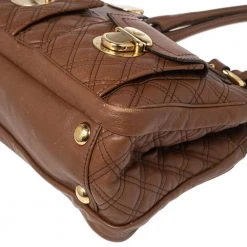 Marc Jacobs Brown Quilted Leather Classic Blake Bag For Women -Cheap Marc Jacobs Store luxury women marc jacobs used handbags p591609 008