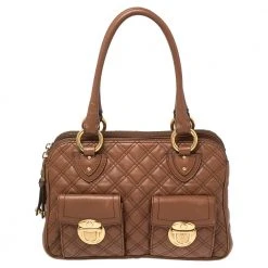 Marc Jacobs Brown Quilted Leather Classic Blake Bag For Women