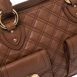 Marc Jacobs Brown Quilted Leather Classic Blake Bag For Women -Cheap Marc Jacobs Store luxury women marc jacobs used handbags p591609 011