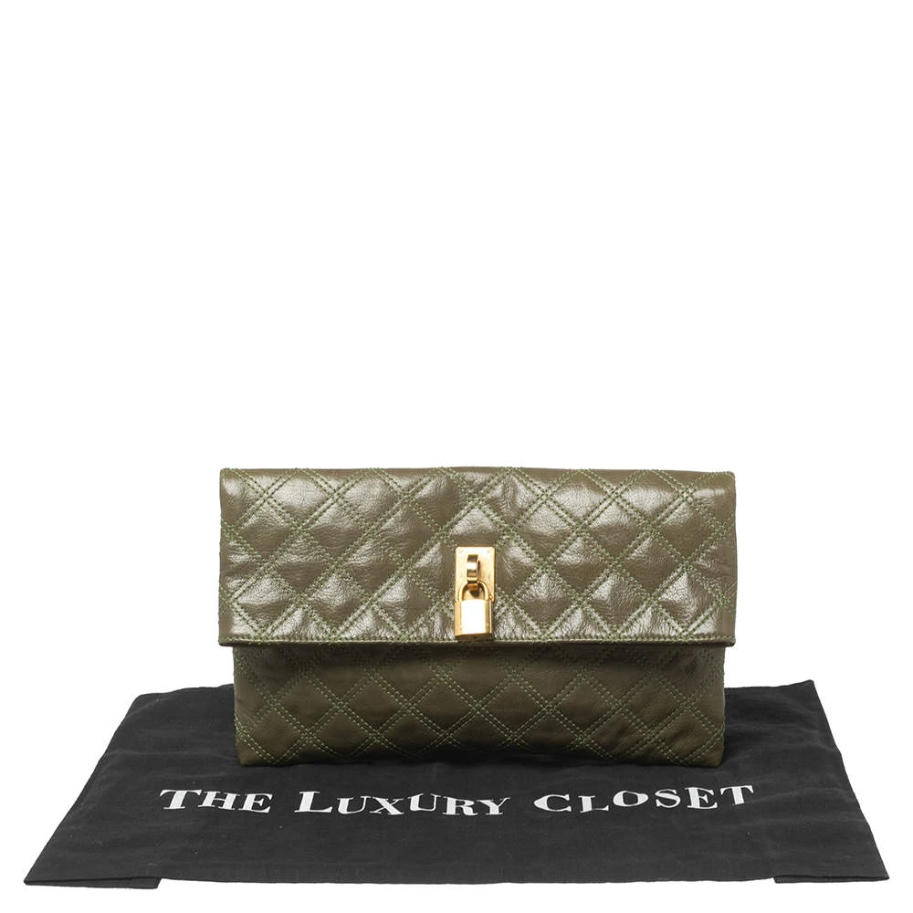 Marc Jacobs Olive Green Quilted Leather Eugenie Clutch For Women 10 Marc Jacobs Olive Green Quilted Leather Eugenie Clutch For Women - Image 10