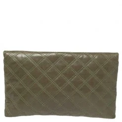 Marc Jacobs Olive Green Quilted Leather Eugenie Clutch For Women 15 Marc Jacobs Olive Green Quilted Leather Eugenie Clutch For Women -Cheap Marc Jacobs Store luxury women marc jacobs used handbags p599971 003