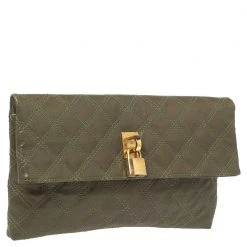 Marc Jacobs Olive Green Quilted Leather Eugenie Clutch For Women 14 Marc Jacobs Olive Green Quilted Leather Eugenie Clutch For Women -Cheap Marc Jacobs Store luxury women marc jacobs used handbags p599971 004