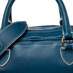 Marc Jacobs Blue Leather The Venetia Bowler Bag For Women -Cheap Marc Jacobs Store luxury women marc jacobs used handbags p601597 012