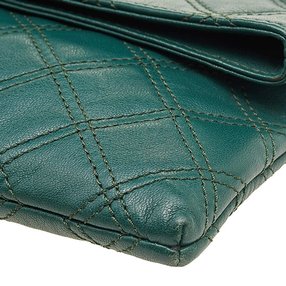 Marc Jacobs Green Quilted Leather Eugenie Clutch For Women 10 Marc Jacobs Green Quilted Leather Eugenie Clutch For Women - Image 10