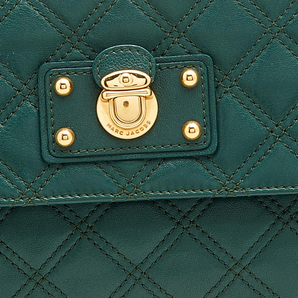 Marc Jacobs Green Quilted Leather Eugenie Clutch For Women 5 Marc Jacobs Green Quilted Leather Eugenie Clutch For Women - Image 5