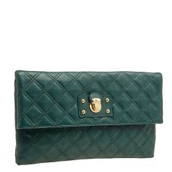 Marc Jacobs Green Quilted Leather Eugenie Clutch For Women 13 Marc Jacobs Green Quilted Leather Eugenie Clutch For Women -Cheap Marc Jacobs Store luxury women marc jacobs used handbags p601713 009