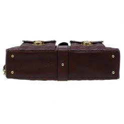 Marc Jacobs Burgundy Quilted Leather Venetia Satchel For Women -Cheap Marc Jacobs Store luxury women marc jacobs used handbags p60454 0005