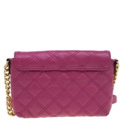 Marc Jacobs Pink Quilted Leather Small Single Shoulder Bag For Women -Cheap Marc Jacobs Store luxury women marc jacobs used handbags p60965 004