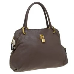 Marc Jacobs Brown Leather Paradise Rio Satchel For Women -Cheap Marc Jacobs Store luxury women marc jacobs used handbags p60974 0003