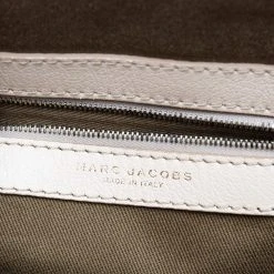 Marc Jacobs Off White Quilted Leather Stam Satchel For Women -Cheap Marc Jacobs Store luxury women marc jacobs used handbags p613416 014