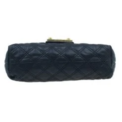 Marc Jacobs Black Leather Baroque Shoulder Bag For Women -Cheap Marc Jacobs Store luxury women marc jacobs used handbags p6139 005