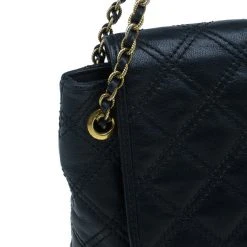 Marc Jacobs Black Leather Baroque Shoulder Bag For Women -Cheap Marc Jacobs Store luxury women marc jacobs used handbags p6139 007