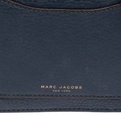 Marc Jacobs Navy Blue Leather Wallet On Strap For Women -Cheap Marc Jacobs Store luxury women marc jacobs used handbags p619286 011