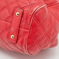 Marc Jacobs Red Quilted Leather Stam Satchel For Women -Cheap Marc Jacobs Store luxury women marc jacobs used handbags p619470 1650518637 001