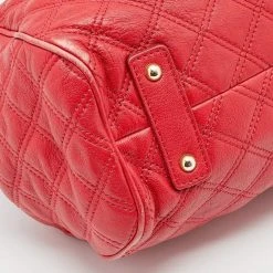 Marc Jacobs Red Quilted Leather Stam Satchel For Women -Cheap Marc Jacobs Store luxury women marc jacobs used handbags p619470 1650518642 002