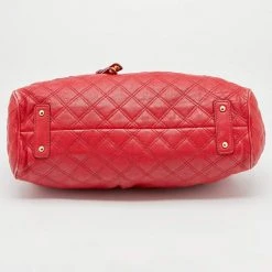 Marc Jacobs Red Quilted Leather Stam Satchel For Women -Cheap Marc Jacobs Store luxury women marc jacobs used handbags p619470 1650518679 011
