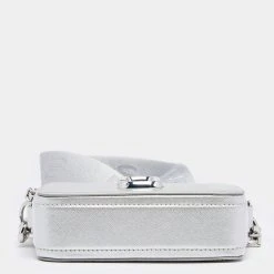 Marc Jacobs Silver Leather Snapshot Camera Crossbody Bag For Women -Cheap Marc Jacobs Store luxury women marc jacobs used handbags p621231 005