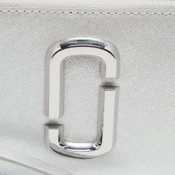 Marc Jacobs Silver Leather Snapshot Camera Crossbody Bag For Women -Cheap Marc Jacobs Store luxury women marc jacobs used handbags p621231 007