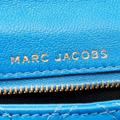 Marc Jacobs Blue Quilted Leather Eugenie Clutch For Women -Cheap Marc Jacobs Store luxury women marc jacobs used handbags p622753 008