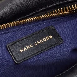 Marc Jacobs Black Leather Safety Pin Shoulder Bag For Women -Cheap Marc Jacobs Store luxury women marc jacobs used handbags p622791 008
