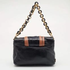 Marc Jacobs Black Leather Safety Pin Shoulder Bag For Women -Cheap Marc Jacobs Store luxury women marc jacobs used handbags p622791 013