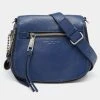 Marc Jacobs Blue Leather Recruit Nomad Saddle Shoulder Bag For Women