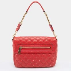 Marc Jacobs Red Leather Stardust Beat Shoulder Bag For Women -Cheap Marc Jacobs Store luxury women marc jacobs used handbags p629799 004
