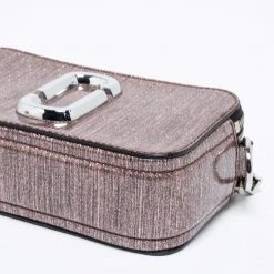 Marc Jacobs Pink Glitter Patent Leather Snapshot Camera Crossbody Bag For Women -Cheap Marc Jacobs Store luxury women marc jacobs used handbags p631048 005