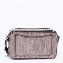 Marc Jacobs Pink Glitter Patent Leather Snapshot Camera Crossbody Bag For Women -Cheap Marc Jacobs Store luxury women marc jacobs used handbags p631048 009