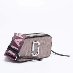 Marc Jacobs Pink Glitter Patent Leather Snapshot Camera Crossbody Bag For Women -Cheap Marc Jacobs Store luxury women marc jacobs used handbags p631048 012