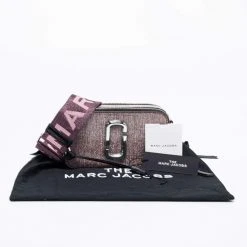 Marc Jacobs Pink Glitter Patent Leather Snapshot Camera Crossbody Bag For Women -Cheap Marc Jacobs Store luxury women marc jacobs used handbags p631048 014