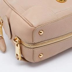 Marc Jacobs Beige Leather Small Venetia Satchel For Women -Cheap Marc Jacobs Store luxury women marc jacobs used handbags p631588 004