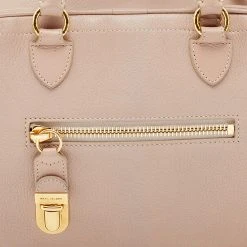 Marc Jacobs Beige Leather Small Venetia Satchel For Women -Cheap Marc Jacobs Store luxury women marc jacobs used handbags p631588 007