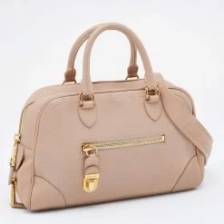 Marc Jacobs Beige Leather Small Venetia Satchel For Women -Cheap Marc Jacobs Store luxury women marc jacobs used handbags p631588 010