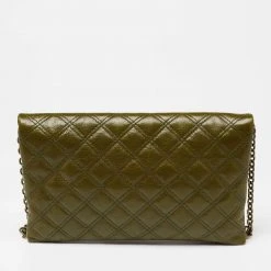 Marc Jacobs Olive Green Quilted Leather Eugenie Chain Clutch For Women 16 Marc Jacobs Olive Green Quilted Leather Eugenie Chain Clutch For Women -Cheap Marc Jacobs Store luxury women marc jacobs used handbags p631662 005