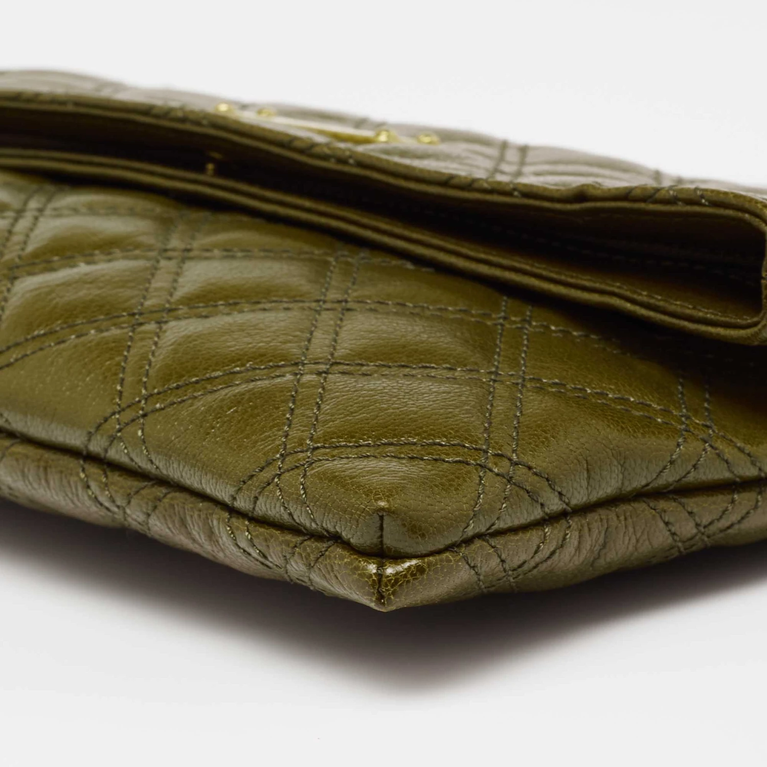 Marc Jacobs Olive Green Quilted Leather Eugenie Chain Clutch For Women 12 Marc Jacobs Olive Green Quilted Leather Eugenie Chain Clutch For Women - Image 12