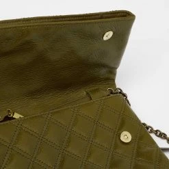 Marc Jacobs Olive Green Quilted Leather Eugenie Chain Clutch For Women 14 Marc Jacobs Olive Green Quilted Leather Eugenie Chain Clutch For Women -Cheap Marc Jacobs Store luxury women marc jacobs used handbags p631662 012