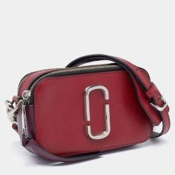 Marc Jacobs Dark/Purple Saffiano Leather Snapshot Camera Crossbody Bag For Women -Cheap Marc Jacobs Store luxury women marc jacobs used handbags p631692 011